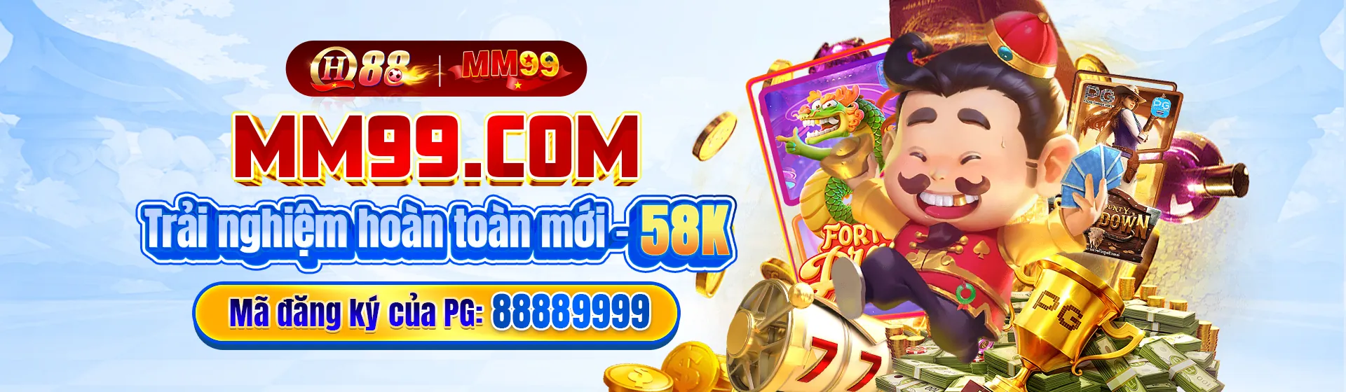 Biểu ngữ trò chơi nổ hũ t88 với tiền vàng và biểu tượng slot